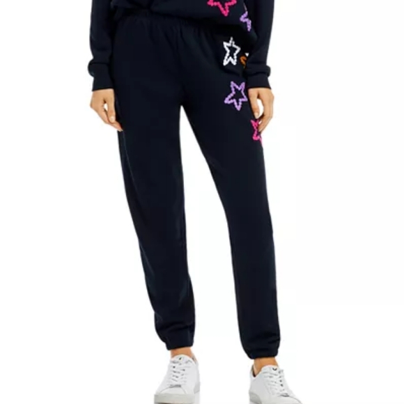 WILDFOX Celestial Stitches Sweatpants Embroidered Stars - Picture 1 of 8